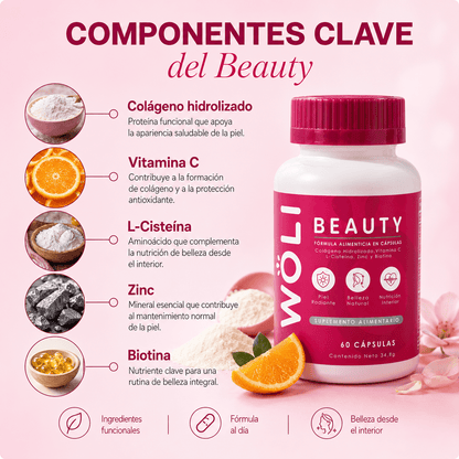 WÖLI Beauty Max 60 caps - Piel, Cabello y Uñas